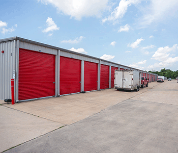 Drive up storage units with car storage options